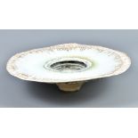 HANNA JARLEHED HYVING (1970); a stoneware disc vessel, incised signature, diameter 37.5cm. (D)