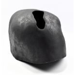 GORDON BALDWIN (born 1932); earthenware covered in black pigment, 'Black Vessel, Boulder Shouting