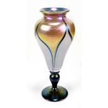 RICHARD GOLDING FOR OKRA GLASS; a limited edition 'Taramin' chalice, signed and numbered 7/25 to