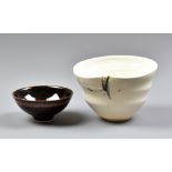 CARINA CISCATO (born 1970); a porcelain bowl with underglaze decoration to altered rim, painted