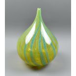 ERIC DOBSON FOR MDINA GLASS; an 'Onion' vase, internally decorated in the 'Sand & Sea' pattern,