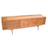 ROBERT HERITAGE FOR ARCHIE SHINE; a rosewood and teak 'Hamilton' sideboard with two rosewood panel