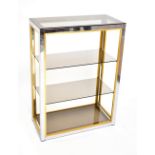 RENATO ZEVI; an Italian chrome display shelf, height 103cm.Additional InformationIf classing the