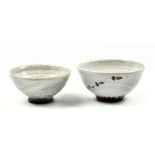 MARK GRIFFITHS (born 1956); a stoneware footed bowl, iron decoration on hakeme ground, impressed
