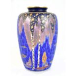 CARLTON WARE; a 'Forest Tree' pattern vase of shouldered cylindrical form, with printed marks and