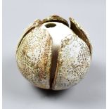 ALAN WALLWORK (1931-2019); a small stoneware and porcelain bud form, incised AW mark, height 8.