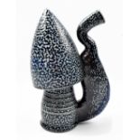 PETER MEANLEY (born 1944); a salt glazed teapot, 'Cadogan', impressed PM mark and dated 2005, height