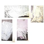 SARAH JANE MOON; four signed limited edition lithographs, 'Woman Sitting', 'Woman Sleeping', '