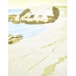 JOHN BRUNSDON (1933-2014); a signed limited edition coloured etching, 'A Beach on the Lleyn