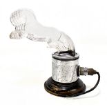 RENE LALIQUE (1860-1945); a 'Cinq Cheveaux' clear and frosted glass car mascot circa 1925,