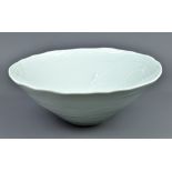 JOANNA HOWELLS (born 1960); a large porcelain bowl covered in celadon glaze, impressed JH mark,