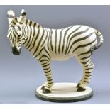 SUSAN CLAIRE PAGE (born 1952); a stoneware animal sculpture, 'Zebra', impressed SCP mark, height