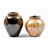 NICK REES (born 1949) for Muchelney Pottery; two stoneware vases, impressed NR and pottery marks,