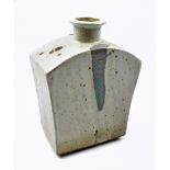 WILLIAM MARSHALL (1923-2007); a rectangular stoneware bottle, iron trailed and spotted decoration on
