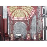 EDWARD BAWDEN CBE RA (1903-1989); a signed limited edition linocut, 'Leadenhall', no. 49/75, and