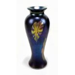 RICHARD GOLDING FOR OKRA GLASS; an 'Ebony' inverted baluster vase, signed and dated 2003 to base,