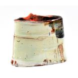BARRY STEDMAN (born 1965); an oval earthenware vessel, polychrome decoration, gallery label,