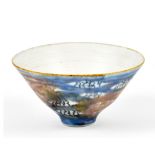 MARIANNE DE TREY (1913-2016); a porcelain bowl with cobalt decoration, impressed dTe mark,