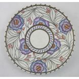 CHARLOTTE RHEAD FOR CROWN DUCAL; a charger decorated in the 'Persian Rose' pattern,