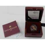 A 2018 sovereign in 'The Royal Mint Presentation Pack', number 398, boxed.