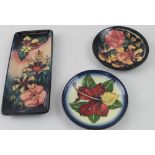 A Moorcroft Oberon pattern pen tray,