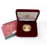 A Queen Elizabeth the Queen Mother Centenary Year gold centenary crown in 'The Royal Mint