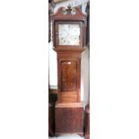 A Weaver of Droitwich oak-cased longcase clock,