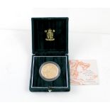 A 2000 £5 gold coin in 'The Royal Mint Presentation Pack', numbered 0346, boxed.