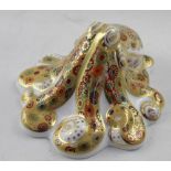A Royal Crown Derby limited edition 'Octopus' paperweight with gold stopper and gold signature,