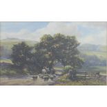 GEORGE HAMILTON CONSTANTINE (1875-1967); watercolour, 'In Miller's Dale', 25 x 36cm,