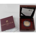 A 2018 gold £5 coin 'The Five Sovereign Piece' in 'The Royal Mint Presentation Pack', numbered 0471,