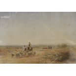 WITHDRAWN DAVID COX OWS (1783-1869); watercolour rural farming scene,