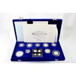 The United Kingdom Millennium Silver thirteen coin collection including Maundy Money,