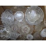 A large collection of assorted cut and other glassware to include Stuart Crystal, etc.