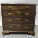 An 18th century oak chest of drawers of small proportions,