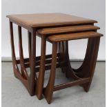 A G-Plan nest of three teak coffee tables.