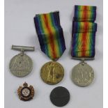 A WWI victory medal awarded to Sergeant W.