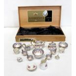 A miniature Victorian porcelain part tea service,