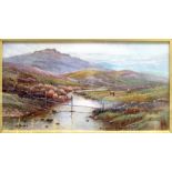 C GREEN; a pair of 19th century watercolours depicting Highland scenes, signed, each 37 x 80cm,