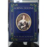 R D Blackmore; 'Lorna Doone', gilt tooled and print cover, Dulverton Edition published London 1910.