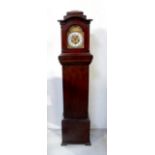 A 19th century mahogany granddaughter clock,