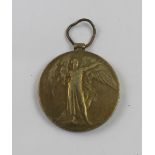 A WWI victory medal awarded to Private H.W. Hardy A.S.C., numbered 14762.