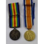 A pair of WWI medals, 357369 PTE. M. HART R.A.M.C (2).