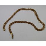 A 9ct gold fancy link necklet, approx 13.1g.