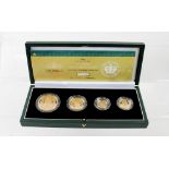 A 2002 four gold coin set from the 'Sovereign Collection' commemorating the Golden Jubilee,