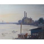 JULIAN BARROW (British 1939-2013); oil on canvas, Battersea Power Station, signed lower right,