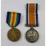 A pair of WWI medals awarded to Private G.F.