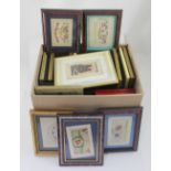 A collection of approximately forty silk embroidered sweetheart cards including military, Christmas,