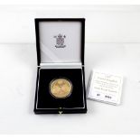 A 1997 gold proof crown commemorating the Golden Wedding Anniversary of Her Majesty the Queen and