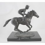 'The Lester Piggott Commemorative Bronze' 'Champion Finish' depicting Lester Piggott riding